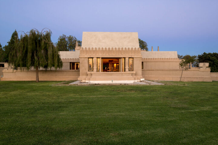 west facade, hollyhock house joshua whitejwpictures.com, courtesy of hollyhock house