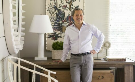 benjamin dhong in the master bedroom at his home in healdsburg, ca.