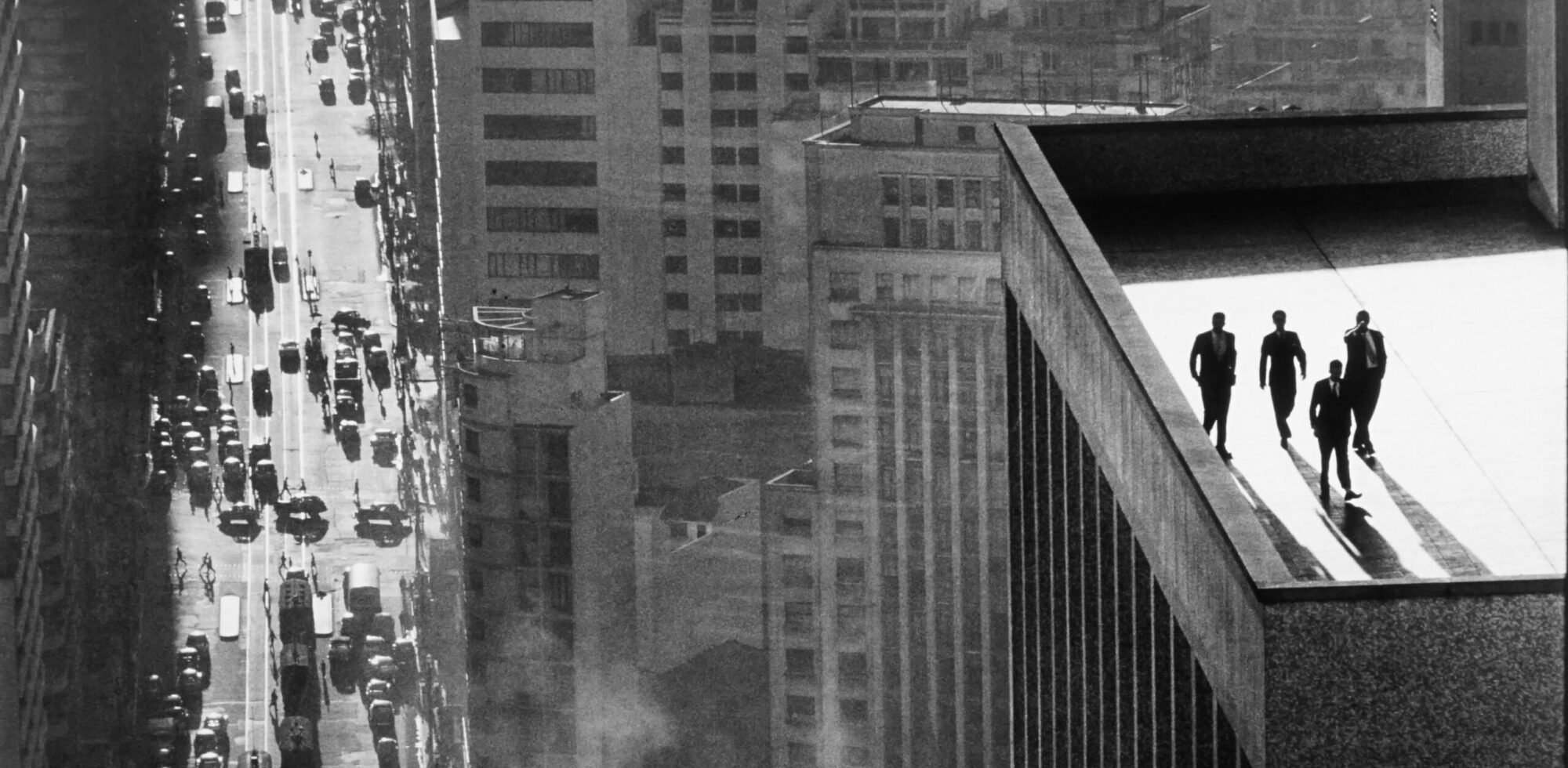 rene burri sao paulo, brazil (men on rooftop), 1960