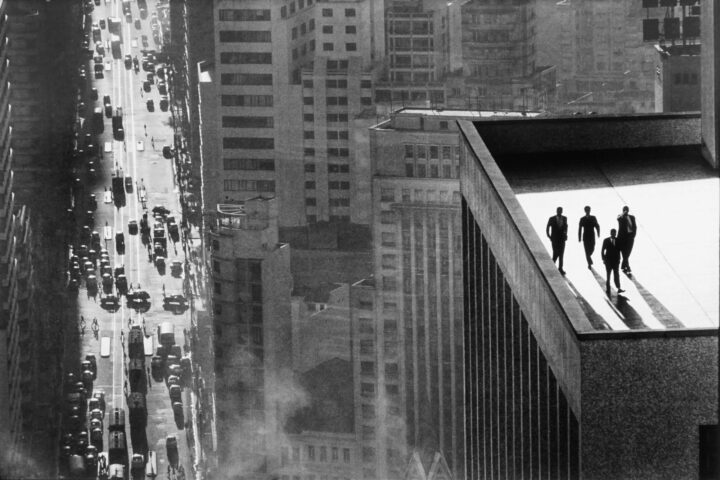 rene burri sao paulo, brazil (men on rooftop), 1960